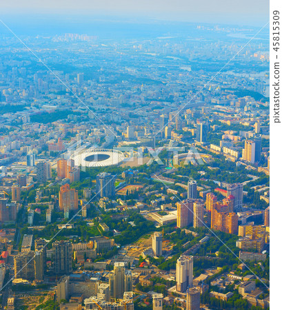 Aerial view skyline Kiev Ukraine 45815309