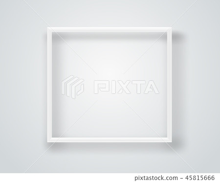 Empty white frame on a wall. Vector template Empty white frame on a wall. Vector template 45815666