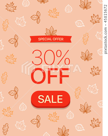 Special offer concept. 30 percent off 45815672