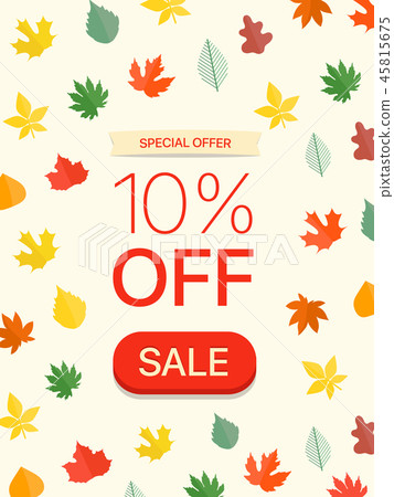 Special offer concept. Ten percent off 45815675