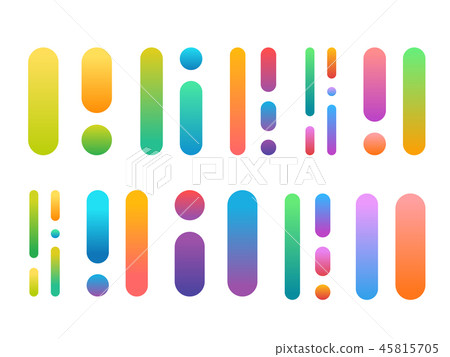 Different colorful elements isolated on white Different colorful elements isolated on white 45815705