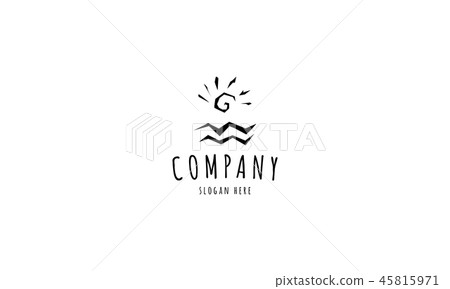 The logo is an abstract image of the sun in the waves. The logo is an abstract image of the sun in the waves. 45815971