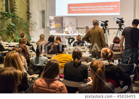 Media interview and round table discussion at popular scientific conference. Media interview and round table discussion at popular scientific conference. 45816455