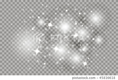 Star dust with bright sparkles, shining sparks.