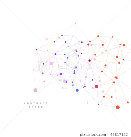 Vector molecular connection. Technology abstract connection 45817122