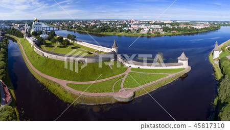 Aerial panorama of Pskov Kremlin Aerial panorama of Pskov Kremlin 45817310