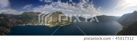 Kotor bay and mountains in Montenegro 45817312