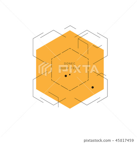Shape of hexagon style design. Vector abstract technology illustration Shape of hexagon style design. Vector abstract technology illustration 45817459