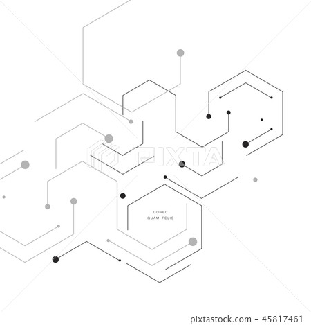 Shape of hexagon style design. Vector abstract technology illustration Shape of hexagon style design. Vector abstract technology illustration 45817461