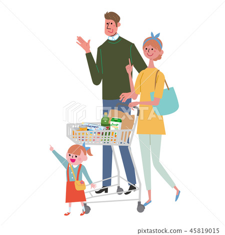  Shopping cart couple woman shopping 45819015