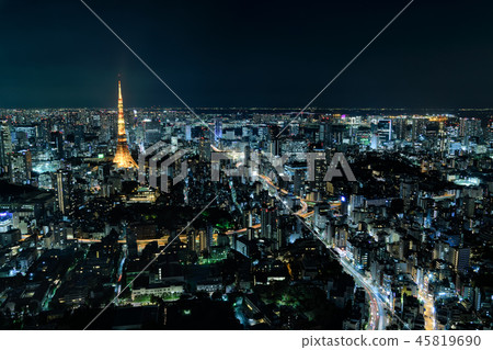 東京中心城市夜景 東京中心城市夜景 45819690