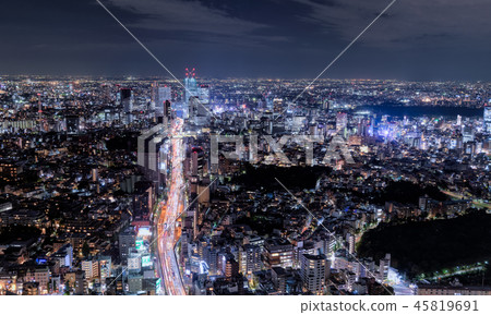 東京中心城市夜景 東京中心城市夜景 45819691