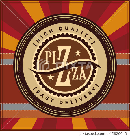 Vector pizza or pizzeria vintage logo 45820043
