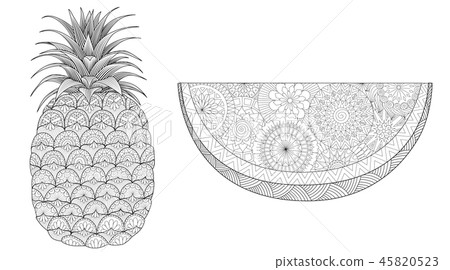 Pineapple and watermelon Pineapple and watermelon 45820523