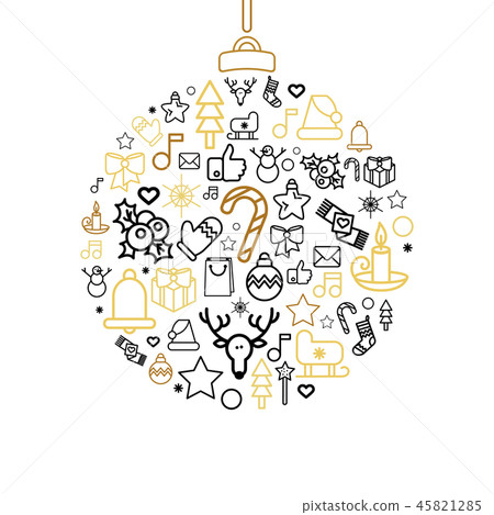 Merry Christmas greeting card 45821285