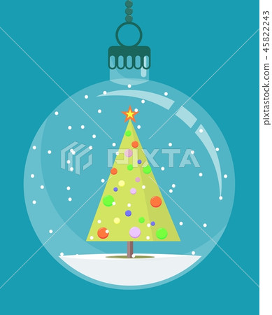 Christmas tree toy. Stock flat vector illustration. Christmas tree toy. Stock flat vector illustration. 45822243