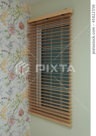 木盲（重點十字壁紙主臥室公寓獨立屋簾） 45822356