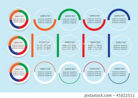 Three types of infographic templates vector 45822511