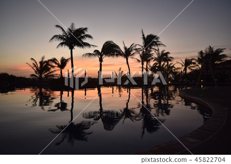 沖繩美麗的黃昏 45822704