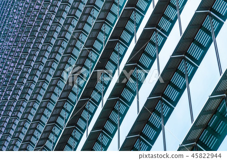 Beautiful architecture office building skyscraper with window glass pattern 45822944