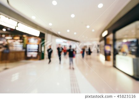 Abstract blur and defocused luxury shopping mall interior in department store 45823116
