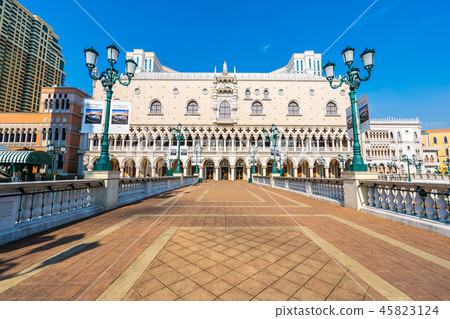 Beautiful architecture building of venetian and other hotel resort and casino 45823124