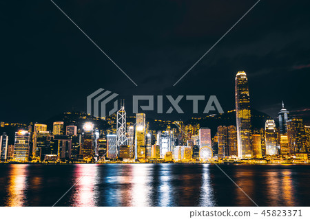 Beautiful architecture building cityscape in hong kong city Beautiful architecture building cityscape in hong kong city 45823371