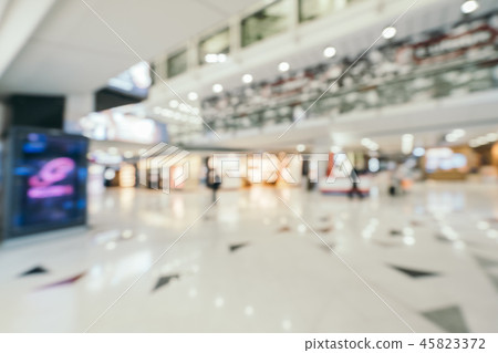 Abstract blur and defocused airport terminal interior 45823372