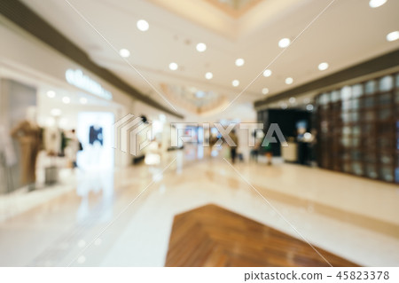 Abstract blur and defocused luxury shopping mall interior in department store 45823378