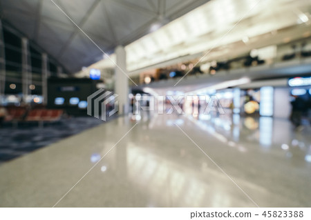 Abstract blur and defocused airport terminal interior 45823388