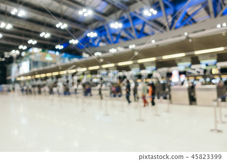 Abstract blur airport terminal and lounge interior Abstract blur airport terminal and lounge interior 45823399