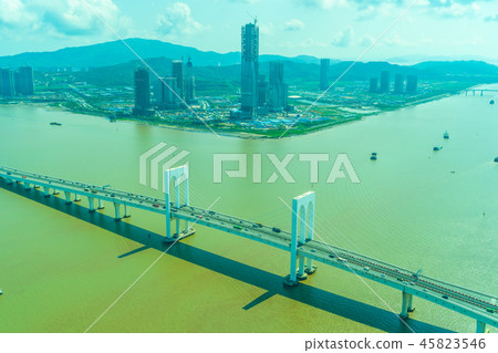 Beautiful architecture building cityscape in macau Beautiful architecture building cityscape in macau 45823546