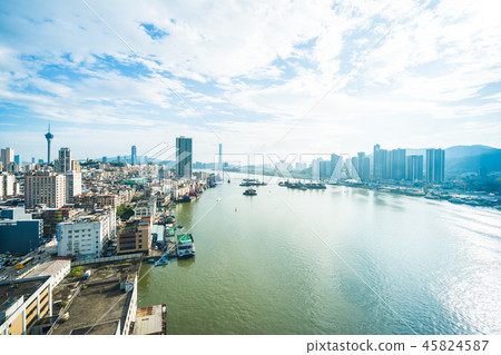 Beautiful architecture building cityscape in macau 45824587
