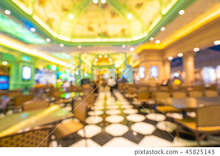 Abstract blur and defocused food court in shopping mall of department store 45825143