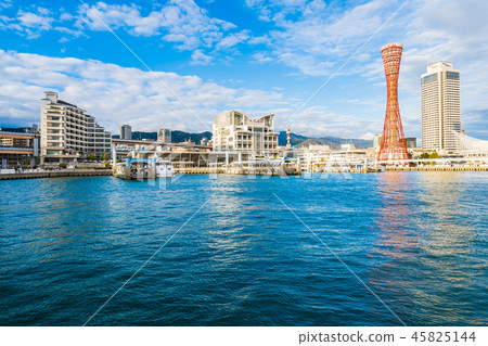 Beautiful cityscape with architecture building and kobe tower city skyline Beautiful cityscape with architecture building and kobe tower city skyline 45825144