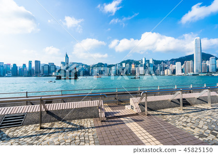 Beautiful architecture building exterior cityscape of hong kong city skyline 45825150
