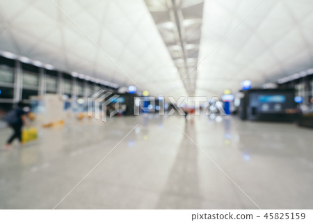 Abstract blur and defocused airport terminal interior 45825159