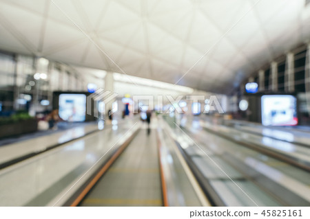 Abstract blur and defocused airport terminal interior 45825161