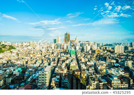 Beautiful architecture building cityscape of macau city Beautiful architecture building cityscape of macau city 45825295