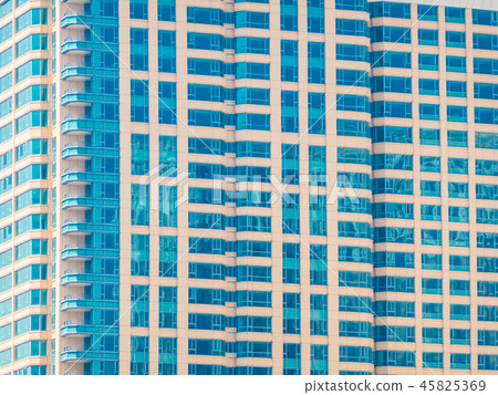Beautiful office building and architecture with window pattern exterior 45825369