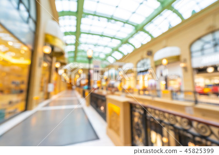 Abstract blur and defocused shopping mall of department store Abstract blur and defocused shopping mall of department store 45825399