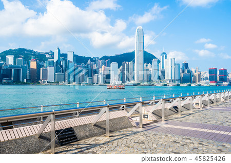 Beautiful architecture building exterior cityscape of hong kong city skyline Beautiful architecture building exterior cityscape of hong kong city skyline 45825426