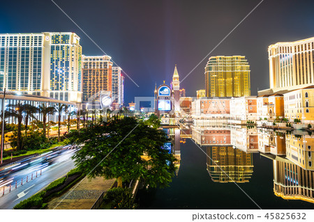 Beautiful architecture building of venetian and other hotel resort and casino 45825632