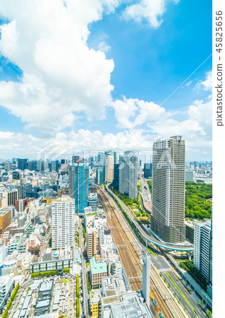 Beautiful architecture building in tokyo city skyline Beautiful architecture building in tokyo city skyline 45825656