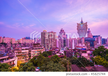 Beautiful architecture building cityscape of macau city Beautiful architecture building cityscape of macau city 45825744