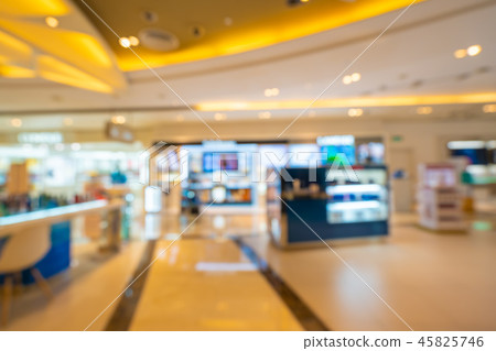 Abstract blur and defocused shopping mall of department store Abstract blur and defocused shopping mall of department store 45825746