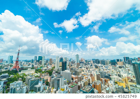 Beautiful architecture building in tokyo city skyline Beautiful architecture building in tokyo city skyline 45825749