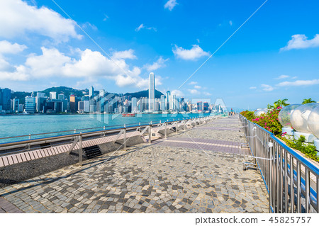 Beautiful architecture building exterior cityscape of hong kong city skyline 45825757