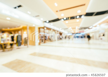 Abstract blur and defocused shopping mall of department store Abstract blur and defocused shopping mall of department store 45826507