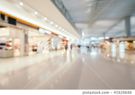 Abstract blur and defocused airport terminal interior Abstract blur and defocused airport terminal interior 45826686